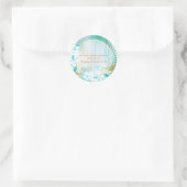 PixDezines hibiscus/doe-het-zelf achtergrondkleur Ronde Sticker (Tas)