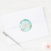 PixDezines hibiscus/doe-het-zelf achtergrondkleur Ronde Sticker (Envelop)