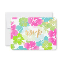 PixDezines hibiscus/floraal/rsvp