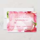 PixDezines hibiscus/floral/rsvp RSVP Kaartje (Achterkant)