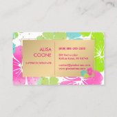 PixDezines Hibiscus/Gold Species/DIY Background Visitekaartje (Achterkant)
