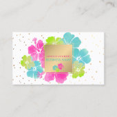 PixDezines Hibiscus/Gold Species/DIY Background Visitekaartje (Voorkant)