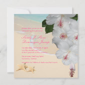 PixDezines Hibiscus Lei/strand/tropische bruiloft Kaart (Achterkant)