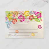 PixDezines Hibiscus Leis Wishes + Advice Kaarten (Achterkant)