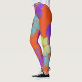 PixDezines Hibiscus/Limoen/Paarse/Aqua Leggings (Links)