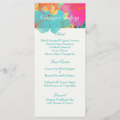 PixDezines Hibiscus Menu/Roze/Blauw/Sinaasappel Menu (Achterkant)
