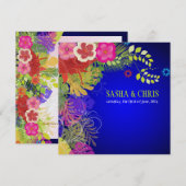 PixDezines Hibiscus+monstera/geel+fuchsia Kaart (Voorkant / Achterkant)