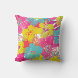 PixDezines Hibiscus/Rainforest/DIY-achtergrond Kussen