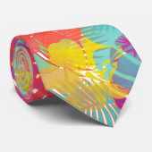 PixDezines Hibiscus/Rainforest/DIY-achtergrond Stropdas (Opgerold)