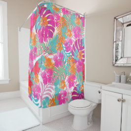 PixDezines Hibiscus/ReGenWoud/DIY Achtergrond Douchegordijn