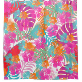 PixDezines Hibiscus/ReGenWoud/DIY Achtergrond Douchegordijn