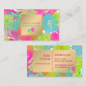 PixDezines hibiscus/regenwoud/DIY-achtergrond Visitekaartje (Voorkant / Achterkant)