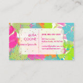 PixDezines hibiscus/regenwoud/doe-het-zelf achterg Visitekaartje (Achterkant)