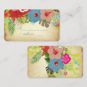 PixDezines hibiscus wenst goed mollige biz kaarten Plaatskaartje (Voorkant / Achterkant)