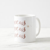 PixDezines Hocus/Pocus/Focus/Faux Roos Gold Koffiemok (Voorkant rechts)