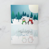 PixDezines Holiday Cards, pinguïns Feestdagen Kaart (Binnen)
