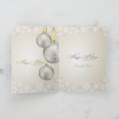 PixDezines Holiday Cards, zilveren sieraden Feestdagen Kaart (Binnen)