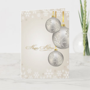 PixDezines Holiday Cards, zilveren sieraden Feestdagen Kaart
