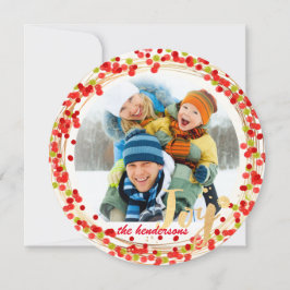 PixDezines holly wreater-/vakantiekaarten Feestdagenkaart