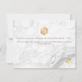 PixDezines Honeycomb Bar Mitzvah Bedankt✡ RSVP Kaartje (Achterkant)