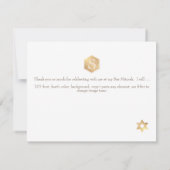 PixDezines Honeycomb Bar Mitzvah ✡ dank u RSVP Kaartje (Achterkant)