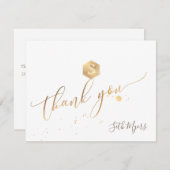 PixDezines Honeycomb Bar Mitzvah ✡ dank u RSVP Kaartje (Voorkant / Achterkant)