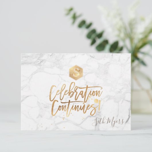 PixDezines Honeycomb Mitzvah Celebration Cards ✡ RSVP Kaartje (Staand voorkant)