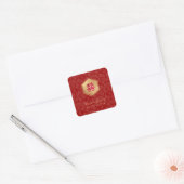 PixDezines Honingraat Chinees Dubbel geluk Vierkante Sticker (Envelop)