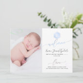 PixDezines Honingraat Geboorte Aankondiging, jonge Aankondiging (Staand voorkant)