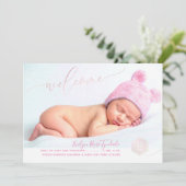 PixDezines Honingraat Geboorte Aankondiging, Meisj Aankondiging (Staand voorkant)