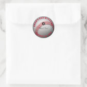 PixDezines honkbal Bar Mitzvah Ronde Sticker (Tas)