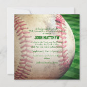 PixDezines ✡ Honkbal Diamond/ Bar Mitswa Kaart (Achterkant)