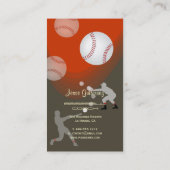 PixDezines honkbalcoach/diy achtergrondkleur! Visitekaartje (Achterkant)