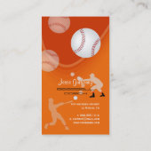 PixDezines honkbalcoach/doe-het-zelf achtergrondkl Visitekaartje (Achterkant)