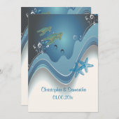 PixDezines honu+waves/diy achtergrond Kaart (Voorkant / Achterkant)