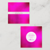 PixDezines Hot+Flashy Roze, vroeg wit Vierkante Visitekaartje (Voorkant / Achterkant)