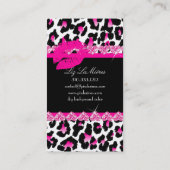 PixDezines hot lips+bruisend luipaard Visitekaartje (Achterkant)