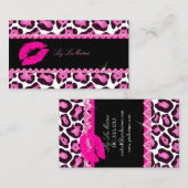 PixDezines hot lips+sassy jaguar Visitekaartje (Voorkant / Achterkant)