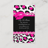 PixDezines hot lips+sassy leopard Visitekaartje (Achterkant)