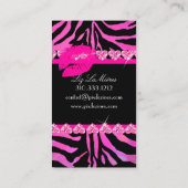 PixDezines hot lips+sassy zebra Visitekaartje (Achterkant)