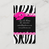 PixDezines hot lips+sassy zebra Visitekaartje (Achterkant)