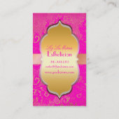 PixDezines HOT PINK LACE Visitekaartje (Achterkant)