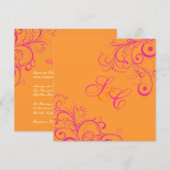 PixDezines Hot PInk Swirls/DIY achtergrond Kaart (Voorkant / Achterkant)