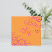 PixDezines Hot PInk Swirls/DIY achtergrond Kaart (Staand voorkant)