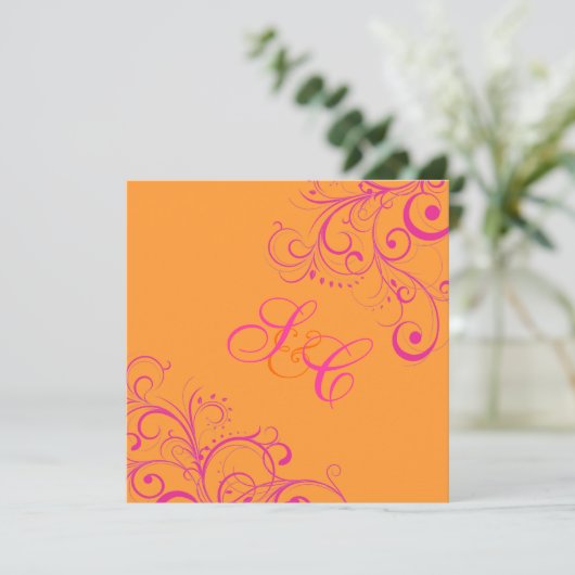 PixDezines Hot PInk Swirls/DIY achtergrond Kaart (Staand voorkant)