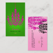 PixDezines hot-roze kristalkandelaar/DIY-kleur Visitekaartje (Voorkant / Achterkant)