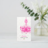 PixDezines hot-roze kroonkandelaar/DIY-kleur Visitekaartje (Staand voorkant)