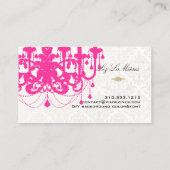 PixDezines hot-roze kroonkandelaar/DIY-kleur Visitekaartje (Achterkant)