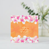 PixDezines hot roze plumeria/DIY achtergrondkleur Kaart (Staand voorkant)