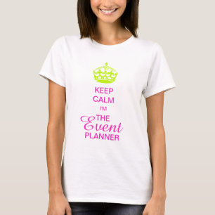 PixDezines houden Calm/Neon Green Crown/DIY-tekst T-shirt